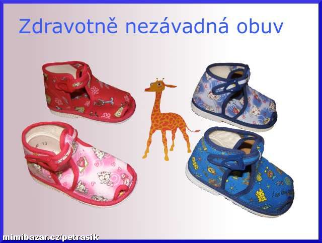 Dětské bačkory - vel. 19 / vnitřní stélka 13cm