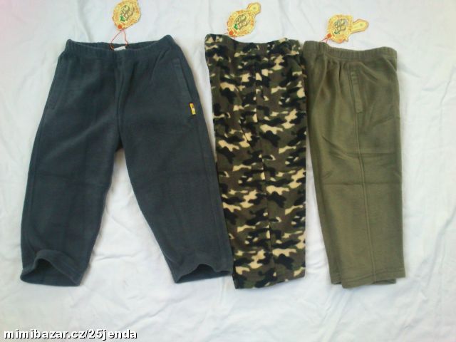 Krásné flízové tepláčky / tepláky 92/98-110/116