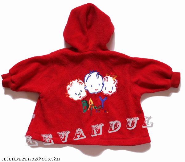 PLYŠOVÁ HEBOUČKÁ BUNDA, kabátek, vel. 68
