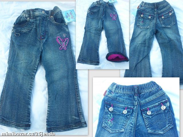 Oteplené džíny - rifle zateplené kalhoty s flízem