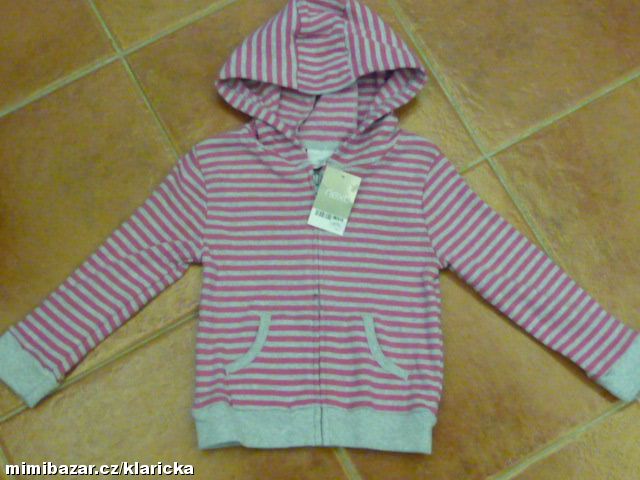 PRUHOVANÁ MIKINA S KAPUCOU