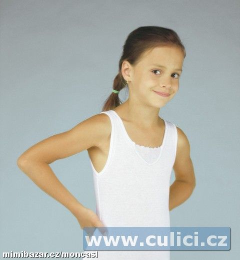 Dívčí bavlněná košilka se širokými ramínky JULIE