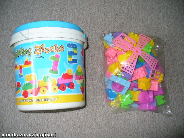 Kostky v kyblíku 56ks