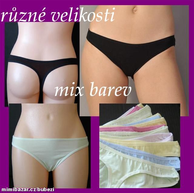 Dámské spodní kalhotky TANGA - cena za 3 kusy