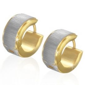 Zlacené naušnice z chir.oceli SKLADEM