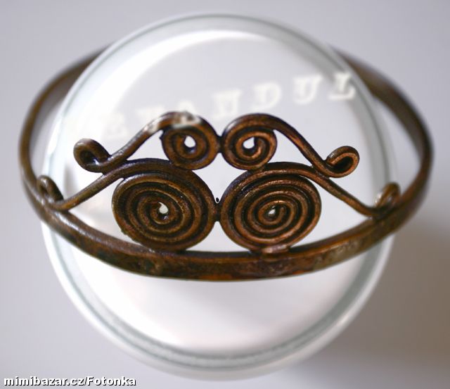 Ozdoba, NÁRAMEK - SPIRÁLY, patinovaný