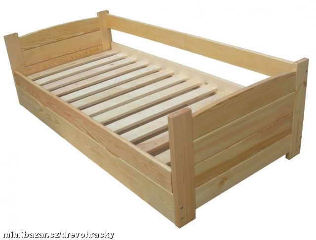 Dřevěná postel s úložným prostorem Twardziel ch140