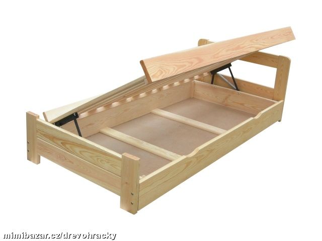 dřevěná postel s úložným prostorem Rocket ch 120