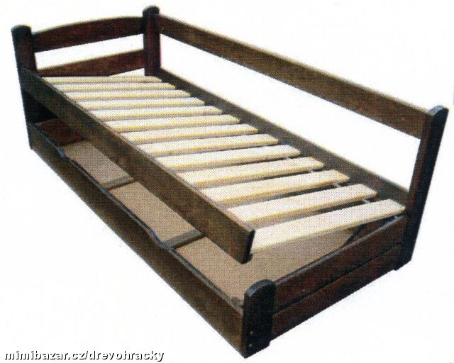 Dřevěná postel s úložným prostorem Grand Prix ch90