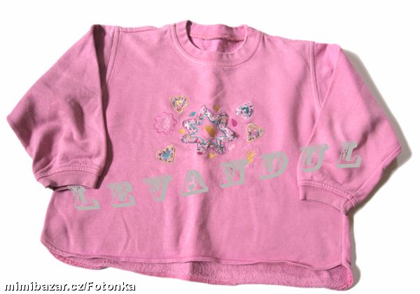 široká MIKINA RŮŽOVÁ, PŘÍJEMNÁ, 100% BAVLNA