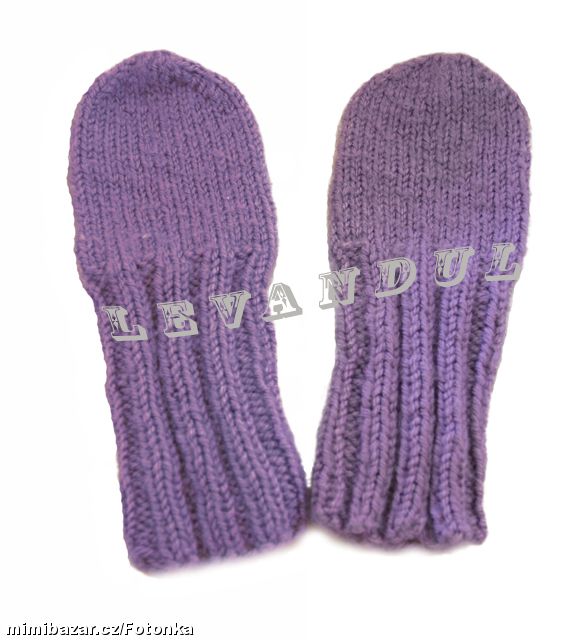 RUKAVICE, RUKAVIČKY, SILNÉ, TEPLÉ, PLETENÉ, FIALOVÉ