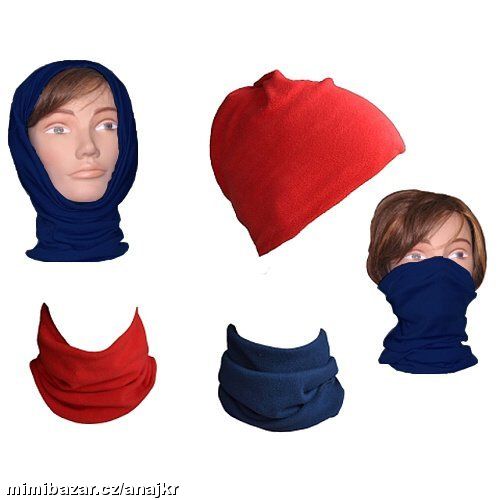 Čepice nákrčník šála čelenka fleecová - DĚTSKÁ