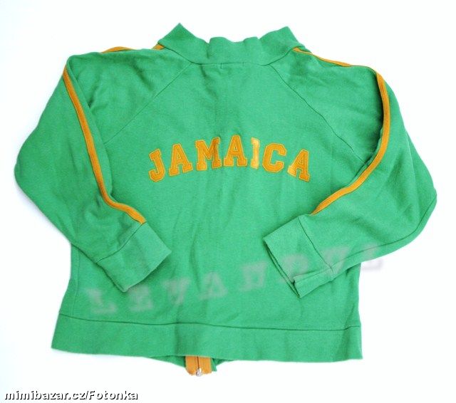 Mikina Jamaica, slabá na zip, 100% bavlna