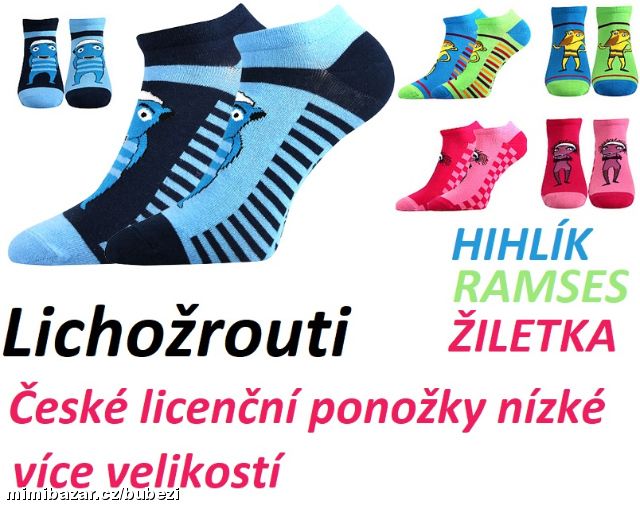 Dětské ponožky Lichožrouti Hihlík Ramses Žiletka
