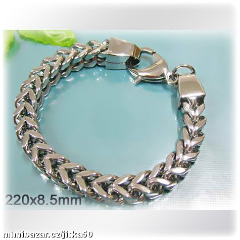 Nádherný masivní náramek z chir.oceli SKLADEM