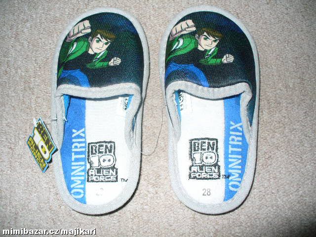 Bačkory/pantofle Ben 10 vel.28