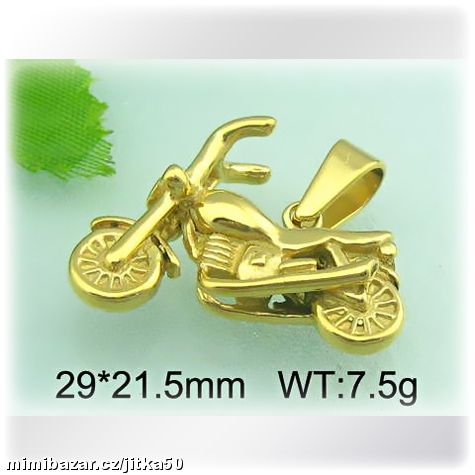 Zlacený přívěsek motorky SKLADEM