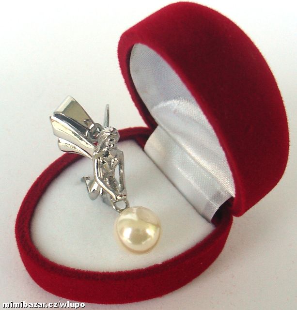 3D Andělský přívěsek s perličkou chir.oceli-SKLAD