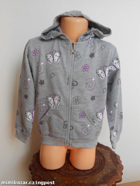 KRÁSNÁ MIKINA S MOTÝLKAMA /K217/