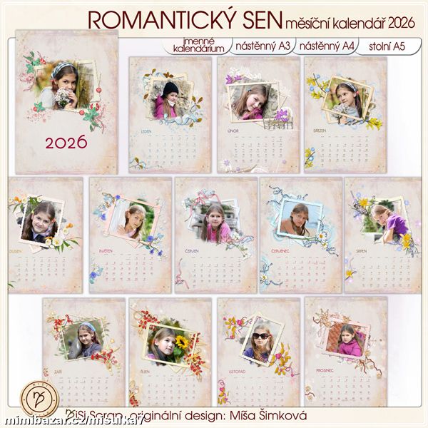 Kalendář 2026 - Romantický sen
