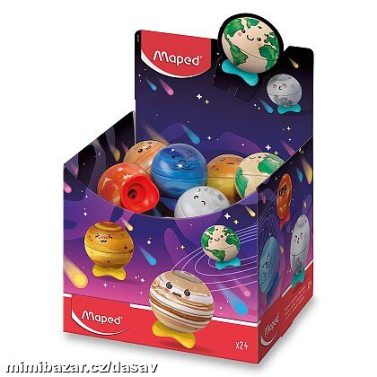 Ořezávátko Planet - s odpadní nádobkou, 1 otvor