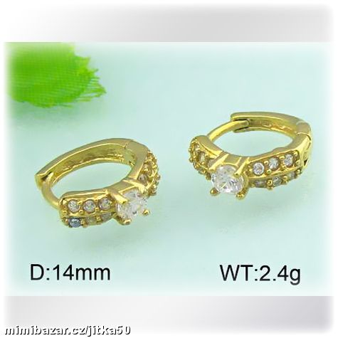 Zlacené kroužky z chirurgické oceli SKLADEM