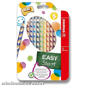 Pastelky Stabilo EASYcolors - 12ks - PRO LEVÁKY !