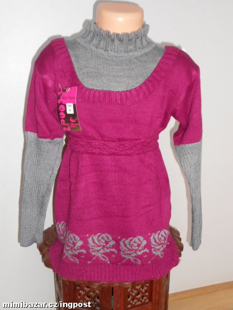 LUXUSNÍ SVETR vel. 116/122 /K393/