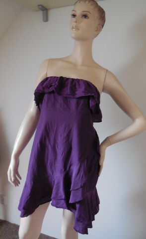 Fialový top s hedvábím ASOS, vel.34 luxus