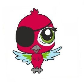 Dekorace Littlest Pet Shop PAPOUŠEK