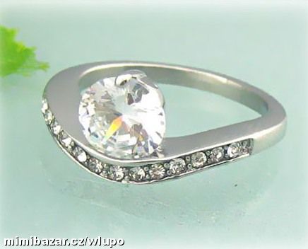 NÁDHERNÝ PRSTÝNEK Z CHIR. OCELI - SKLAD VEL 52