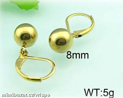 KRÁSNÉ NÁUŠNIČKY PERLIČKY Z CHIR. OCELI-SKLADEM