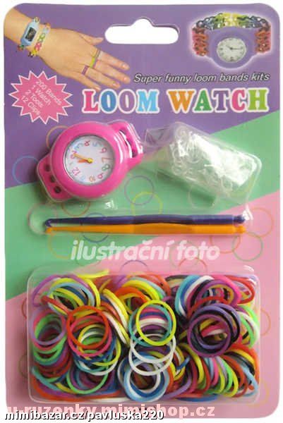 Gumičky LOOM BANDS 200 kusů s hodinkami a doplňky