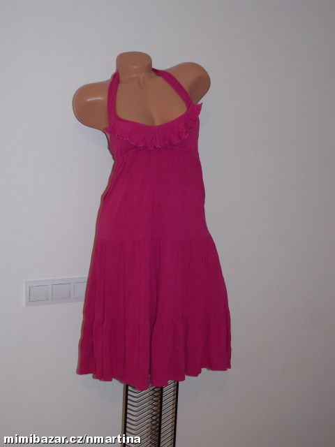 Oasis fuchsiové šaty V. 36