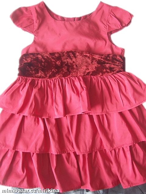 Slavnostní červené volánkové šaty