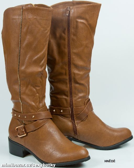 Luxusní zimní hnědé kozačky vel. 37, 38 - 399kč