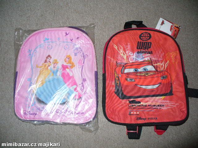 Batůžek Princess, Cars Disney 26cm