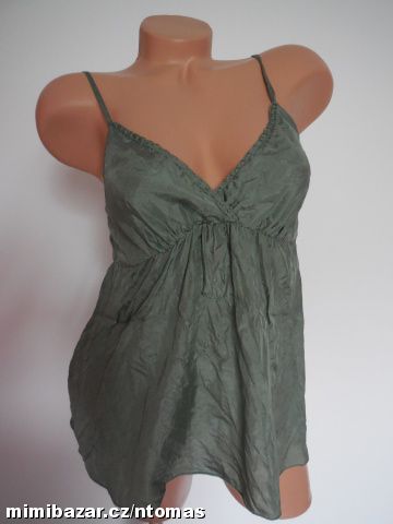 Gold hawk luxusní khaki top V.S - hedvábí !!!