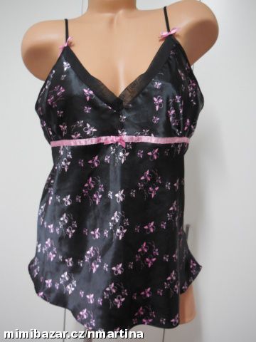 E- vie saténový top V.48