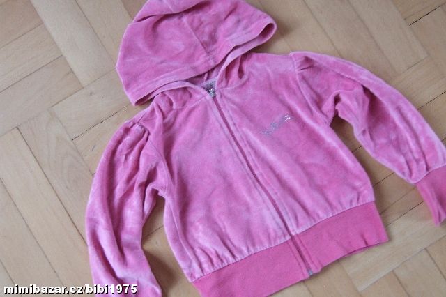 Semišová mikina na zip, vel. 5-6let