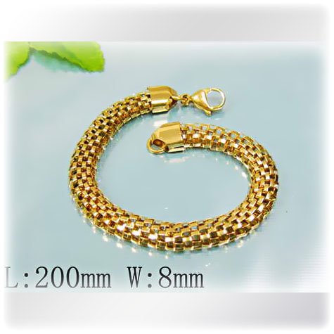 Zlacený náramek z chirurgické oceli SKLADEM