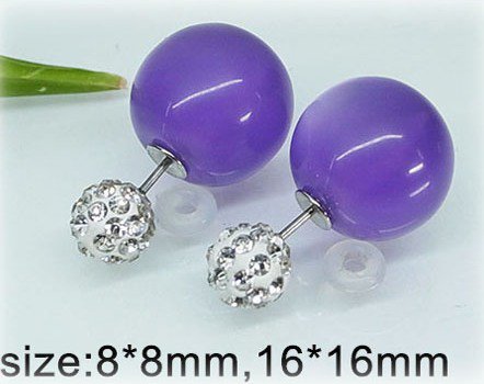 KRÁSNÉ LETNÍ NÁUŠNICE 2 V 1 Z CHIR. OCELI-SKLADEM