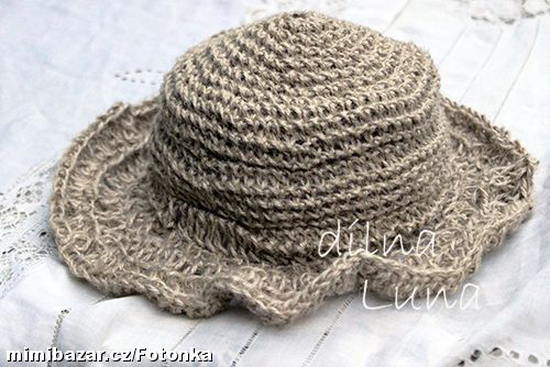 Elegantní pevný přírodní KLOBOUK pro romantičky