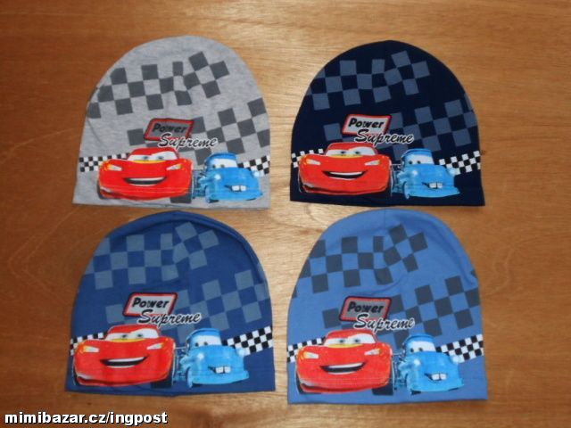 BAVLNĚNÁ ČEPICE CARS vel. 3-8 LET