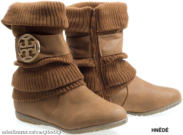 Hnědé zimní kotníčkové kozačky vel. 36, 37 - 299kč