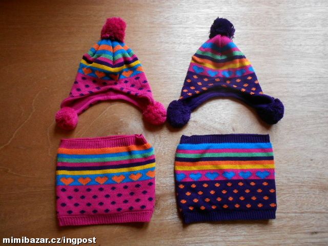 ZIMNÍ ČEPICE S NÁKRČNÍKEM /K4019/