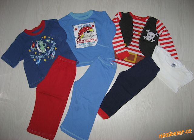 2x letní a 1x slim pyžamko z TESCO - 100% bavlna