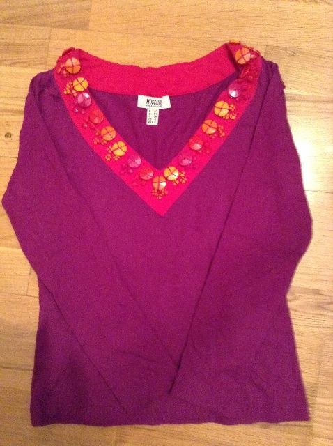 Tričko halenka fialová Dlouhý rukáv