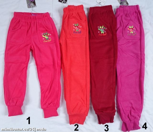 Dívčí moderní tepláky fleece 98-128