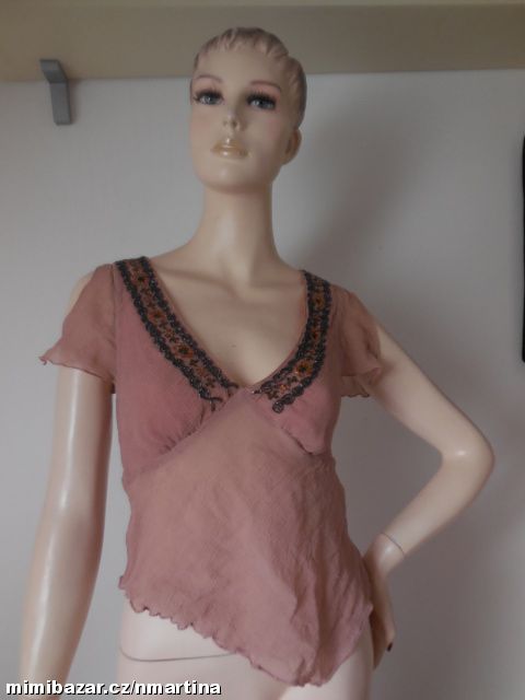 Karen Millen luxusní jemný top V. 36 hedvábí !!!